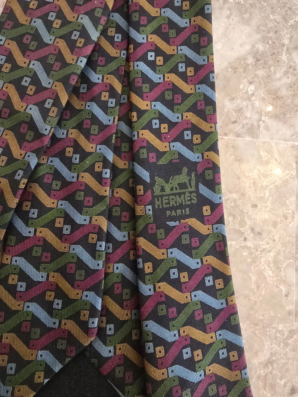 Vintage HERMES Abstract Tie